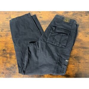 Avirex Field Pants US Air Force Navy Blue Cargo Sz 36 Grunge‎ Baggy Y2K 90s Rap